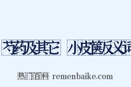 芍药及其它·小皮箧反义词是什么意思的图片